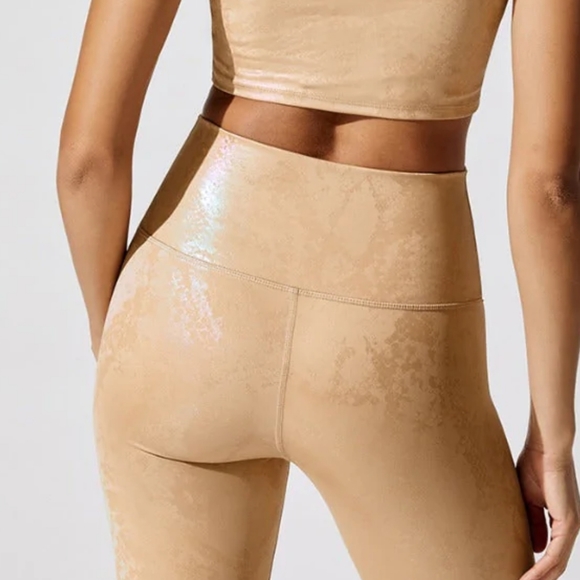 Carbon38 Tan Metallic Snake Legging - M - Picture 3 of 12